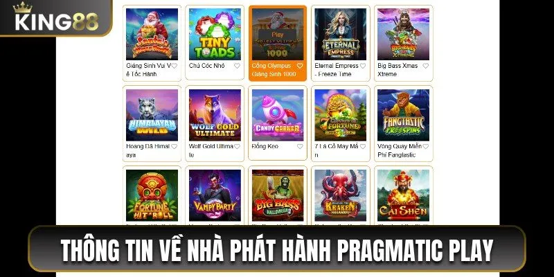 PP Gaming King88 - Nhà Phát Hành Game Nổ Hũ Uy Tín Số 1 1 Thông tin sơ lược về nhà phát hành Pragmatic Play